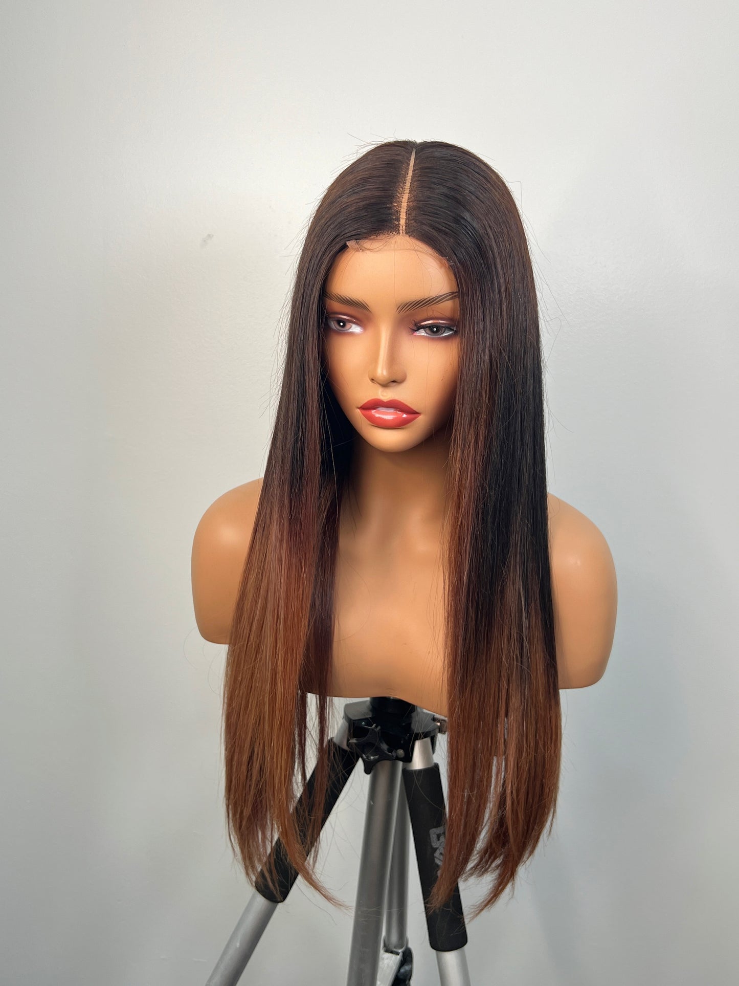 Lush Silky 20 Inches 2x6 Closure with Subtle Gold Brown with Dark Highlights