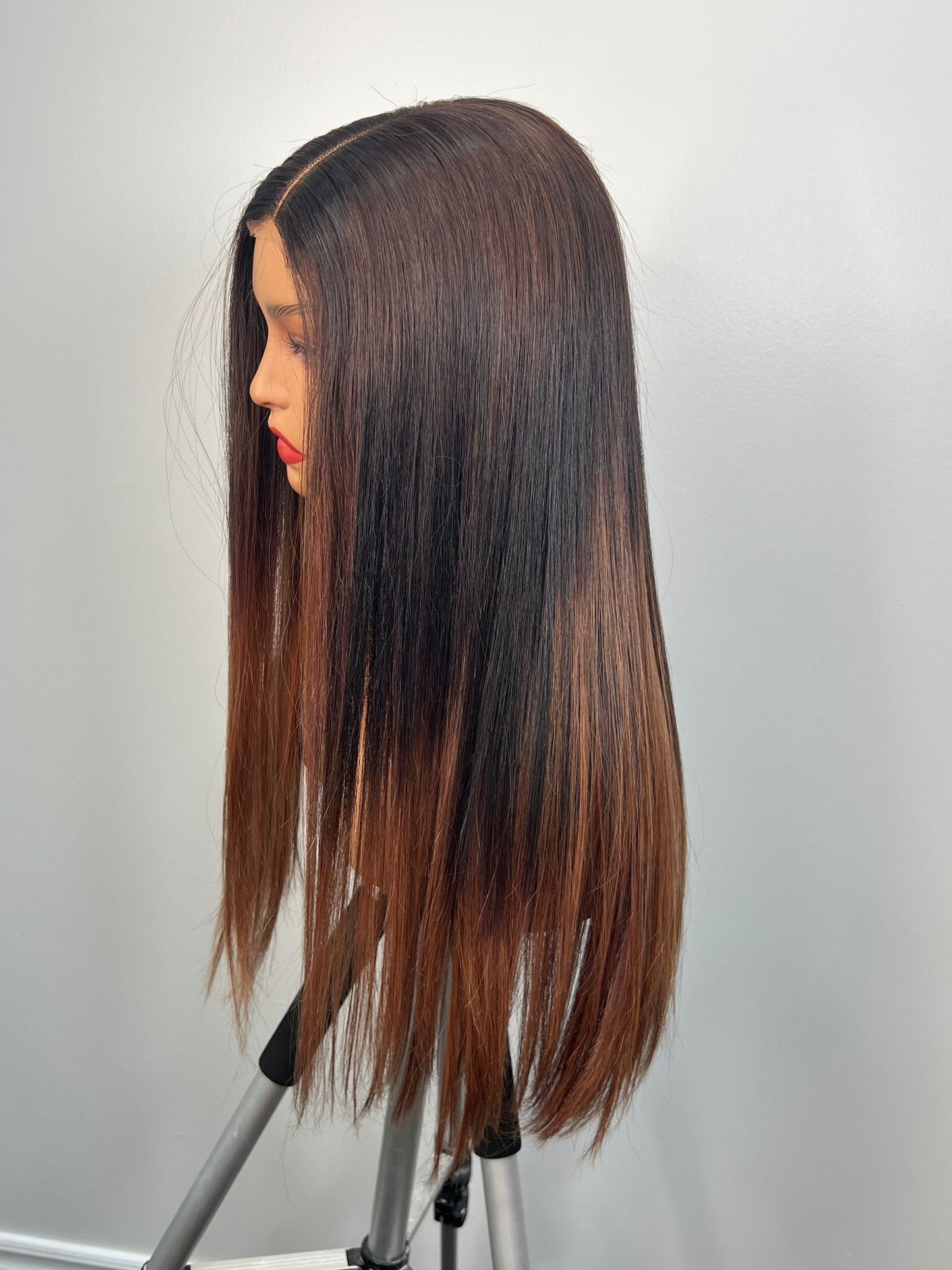 Lush Silky 20 Inches 2x6 Closure with Subtle Gold Brown with Dark Highlights
