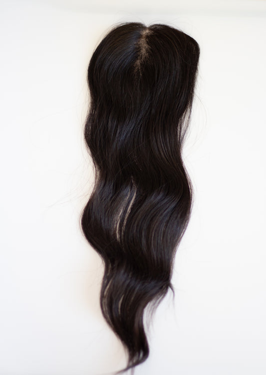 14 inches Swiss Lace Medium Black by Bimz Hair - Top