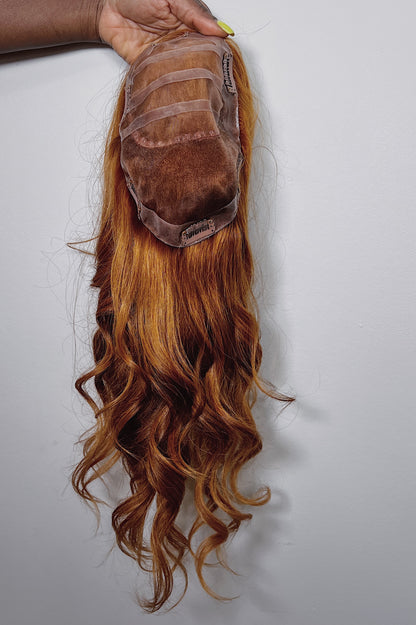 16 Inches Large Topper - Brunette by Bimz Hair - Bottom