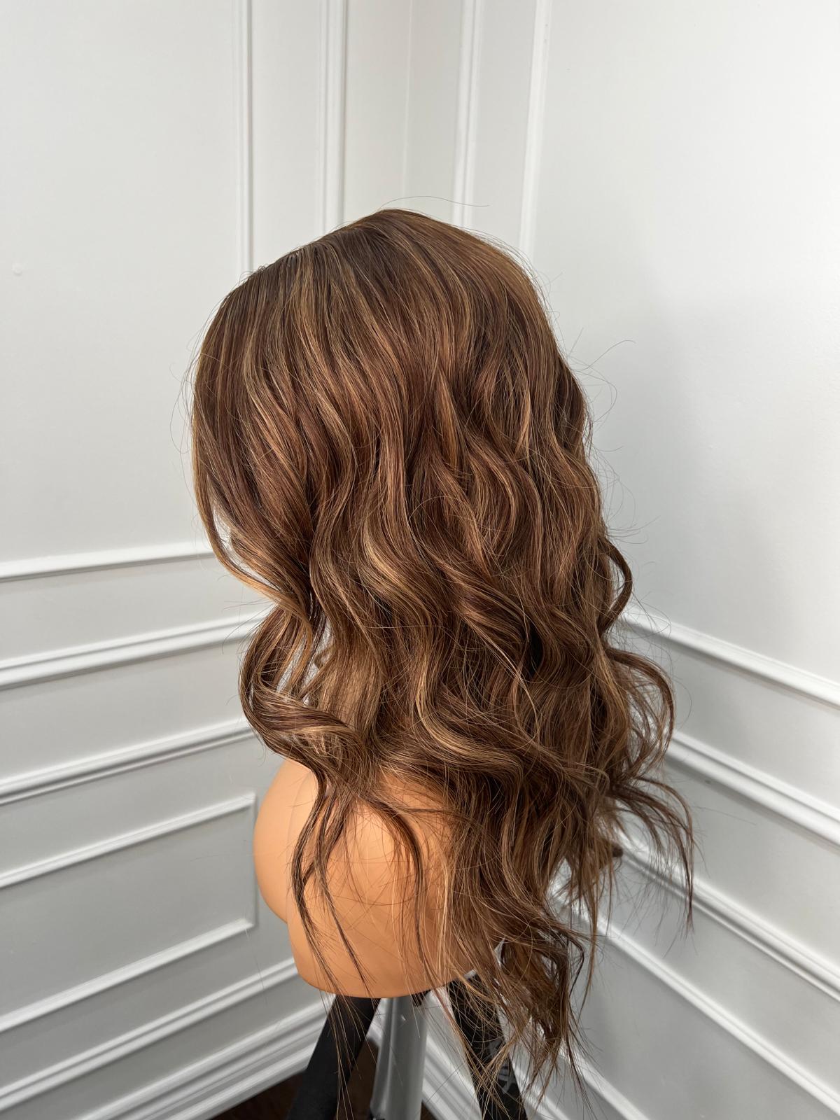 Emily 16 Inches Dark Brown with Gold Highlights