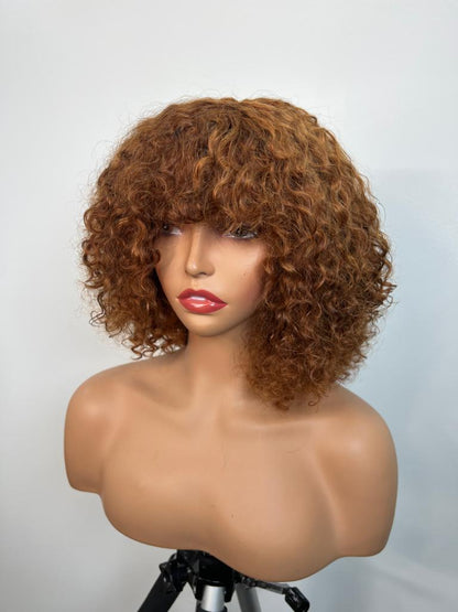 Leila Curly Full Fringe