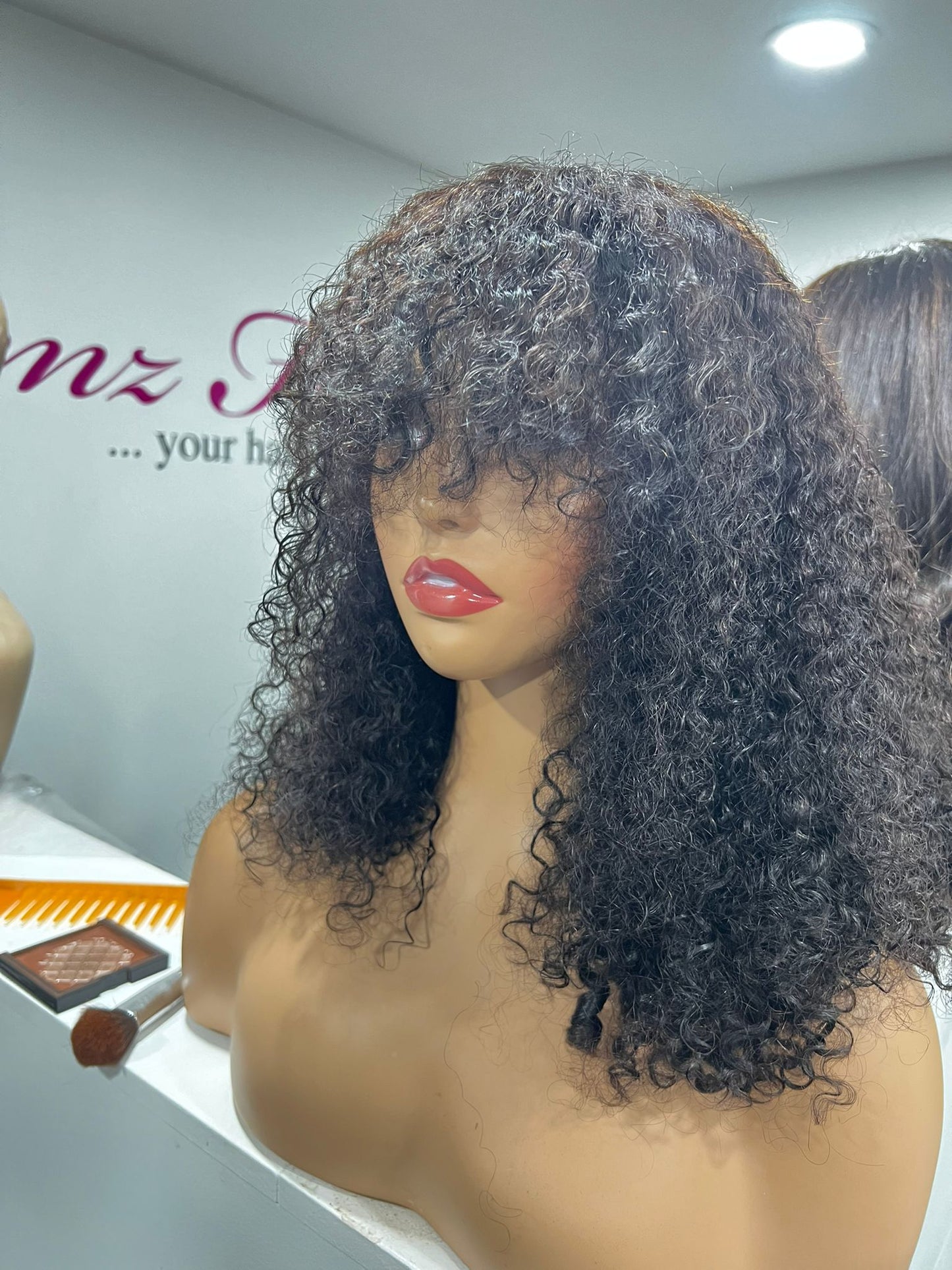 Leila Deep Curly Fringe Wig 14 Inches