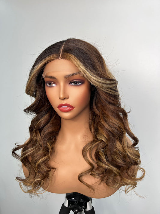 Leila Waves in Ash Honey Blonde 16inches with 4x4 Closure