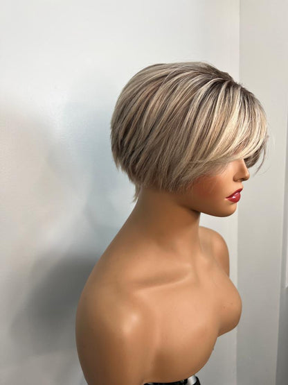 Pixie Edgy Cut in Ash Blonde Wig